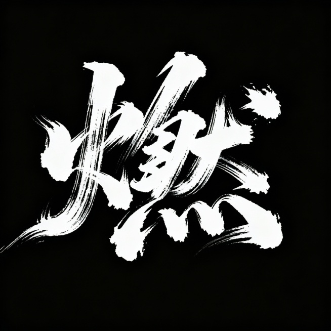 帮我设计12个燃向的书法字，不要有火焰元素，只要字，要风格一致，笔锋可以嚣张，不必太规整，不要有墨点，每一个字以一张图片的形式展现，黑底白字，这12个字分别是: 丁 猛 旦 琪 骏 霍 彦 瑞 聚 圈预览效果