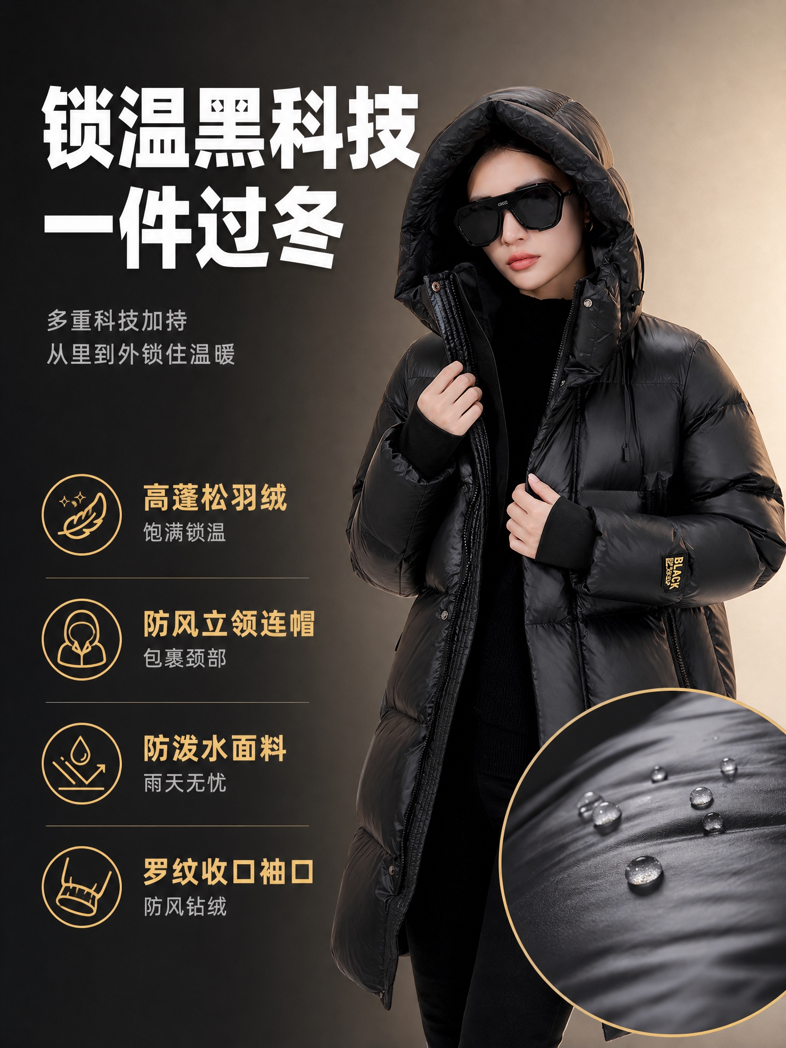 [主图-2] 抖音3:4功能参数展示图，主题：锁温黑科技 一件… - 图片创意预览