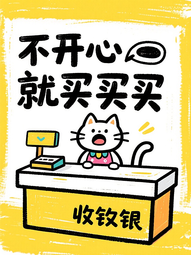买买买涂鸦卡通购物丨小红书爆款趣