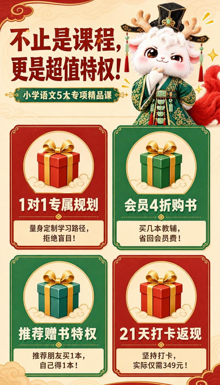 [商品] 教育服务类商品：小学语文5大专项精品课；使用【图2】… - 图片创意预览
