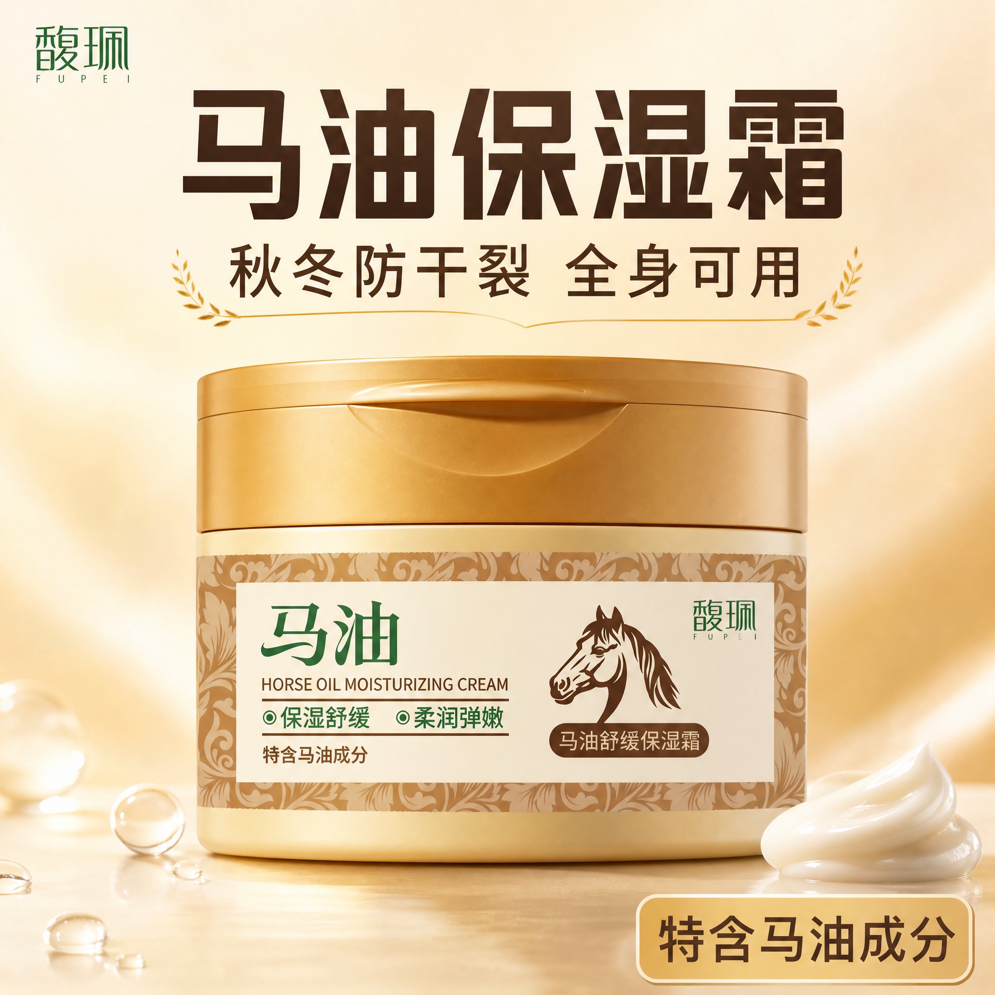 [主图-1] 馥珮马油舒缓保湿霜 首图品牌调性 突出产品主体和… - 图片创意预览