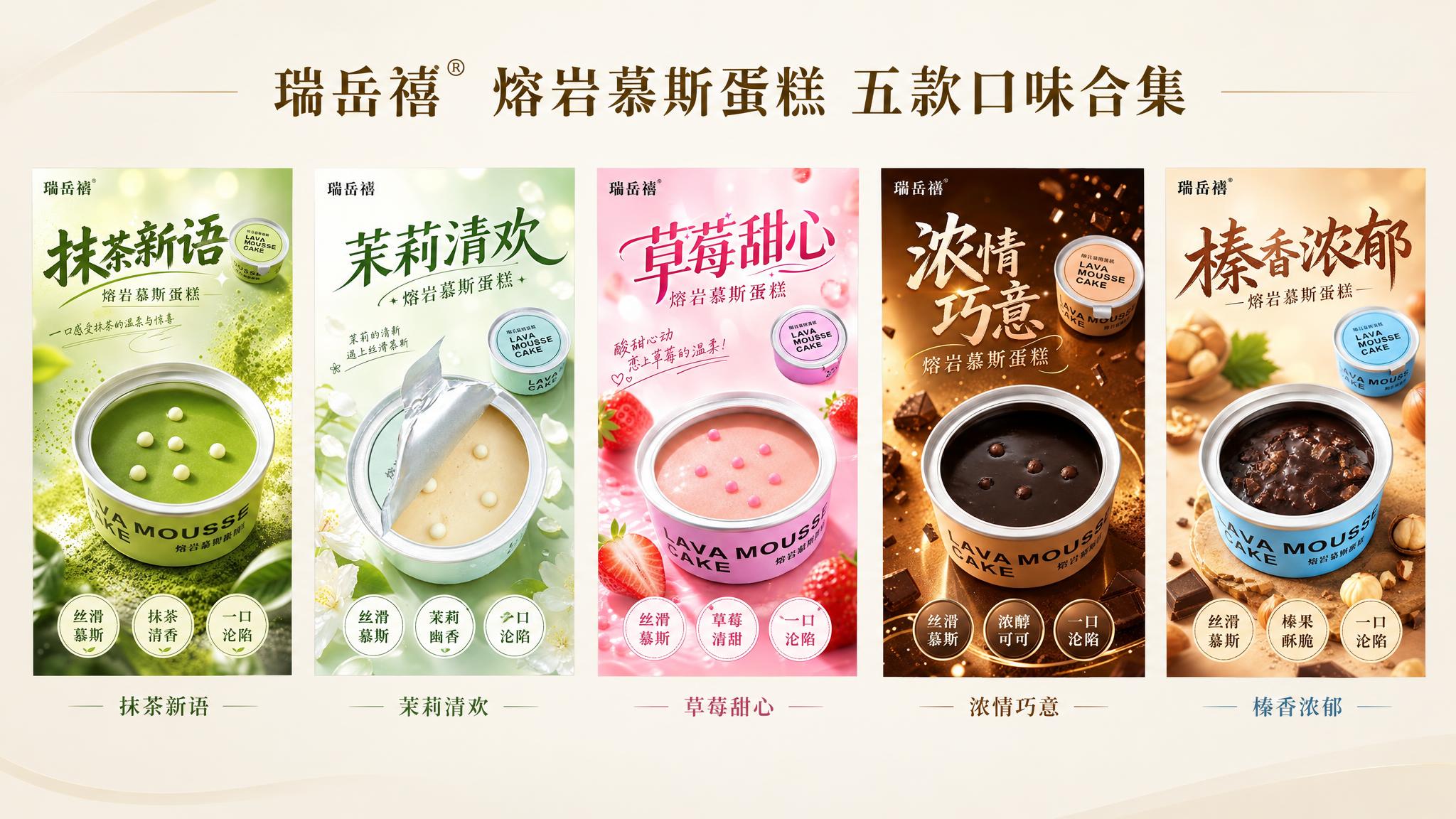 将5张产品海报图拼合排版成一张横版16:9的PPT页面，5张图… - 图片创意预览