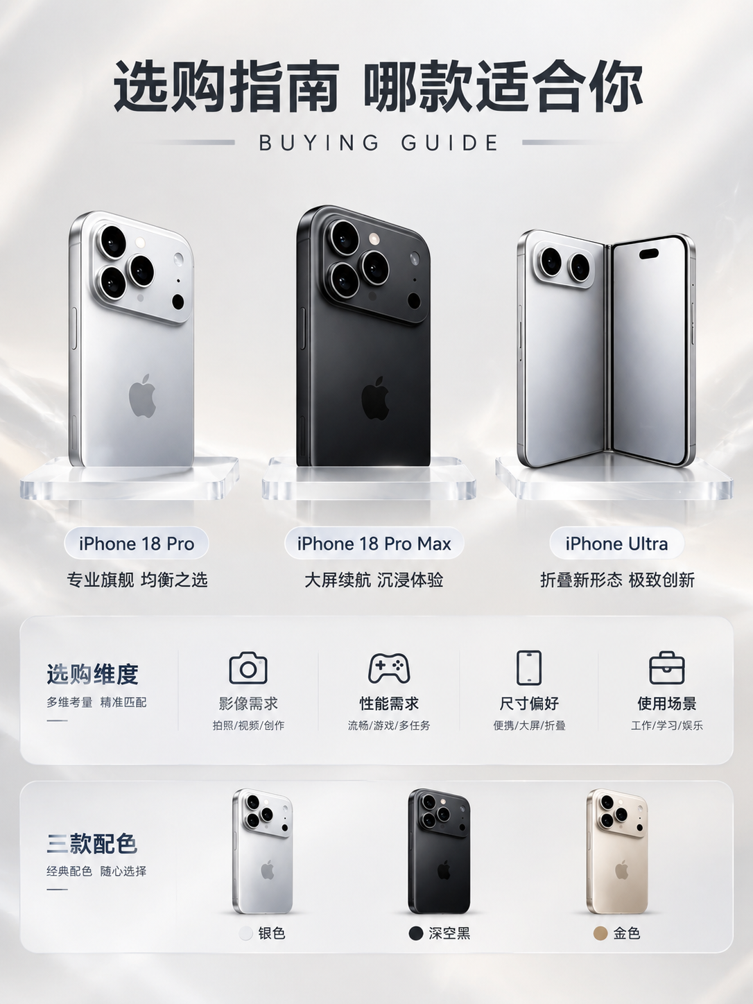 3:4竖版商业数码海报，极简科技发布会视觉，奶白浅灰哑光背景，… - 图片创意预览