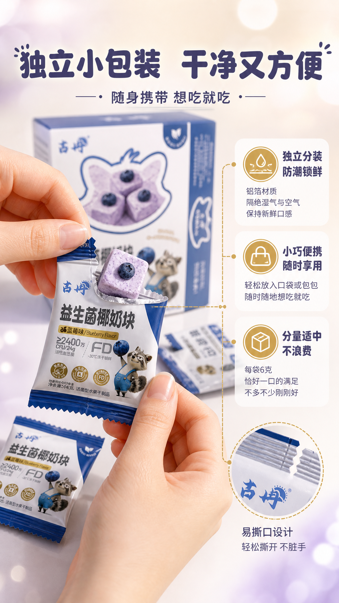 [商品] 使用【图1】古冉益生菌椰奶块包装盒与【图7】展开图中… - 图片创意预览
