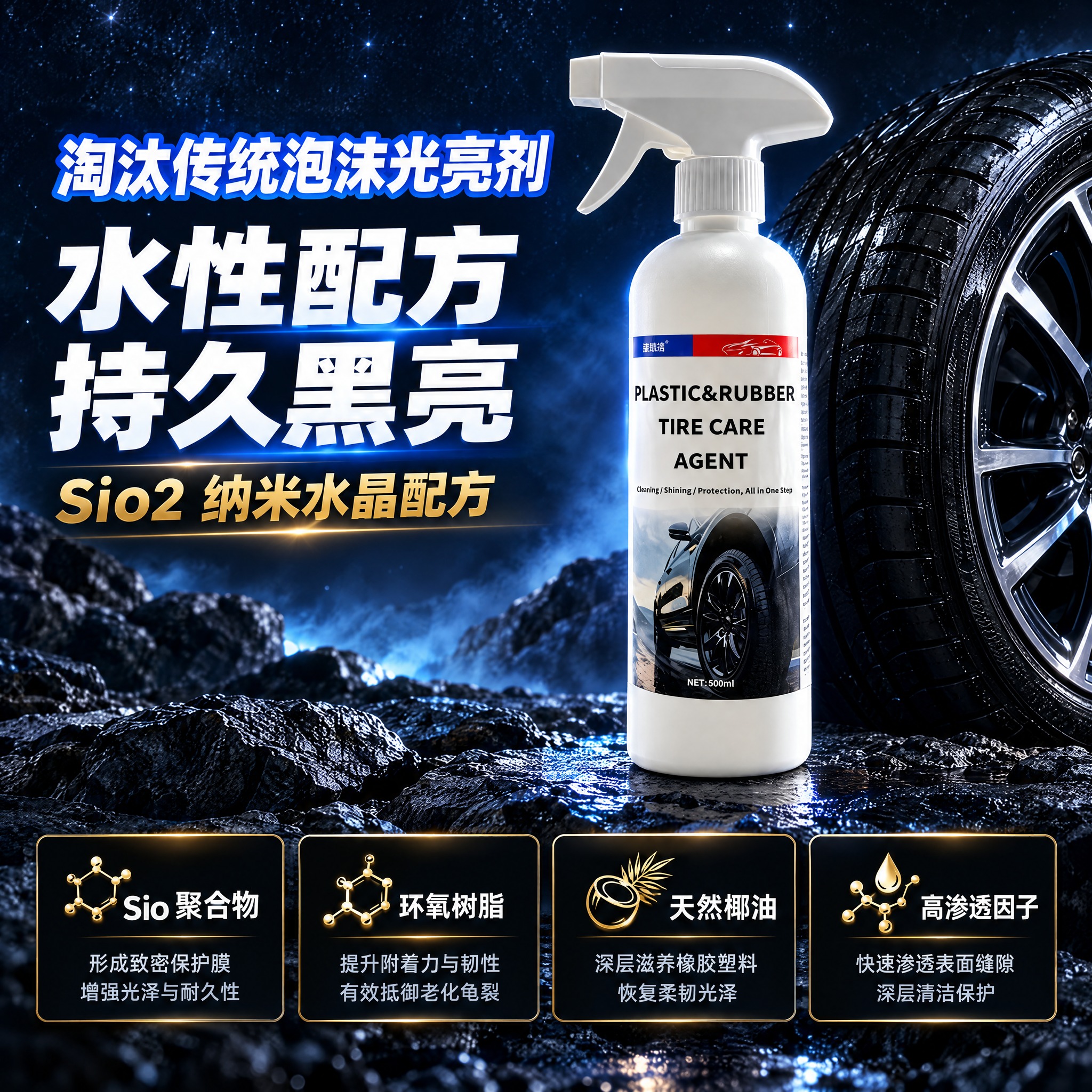 电商详情图：以参考图中的白色500ml带喷头喷雾瓶为产品主体，… - 图片创意预览