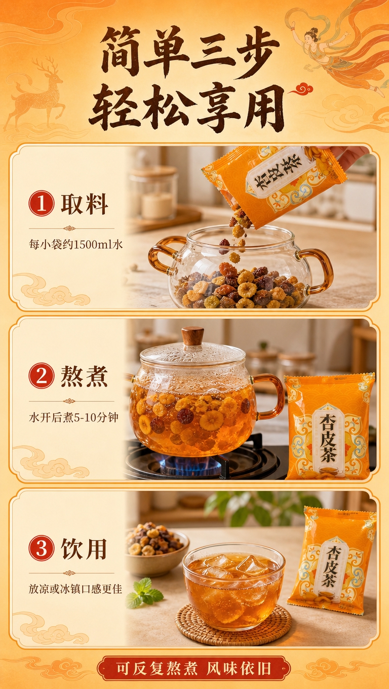 [商品] 使用【图2】杏皮茶独立小袋包装、【图3】背面配料信息… - 图片创意预览