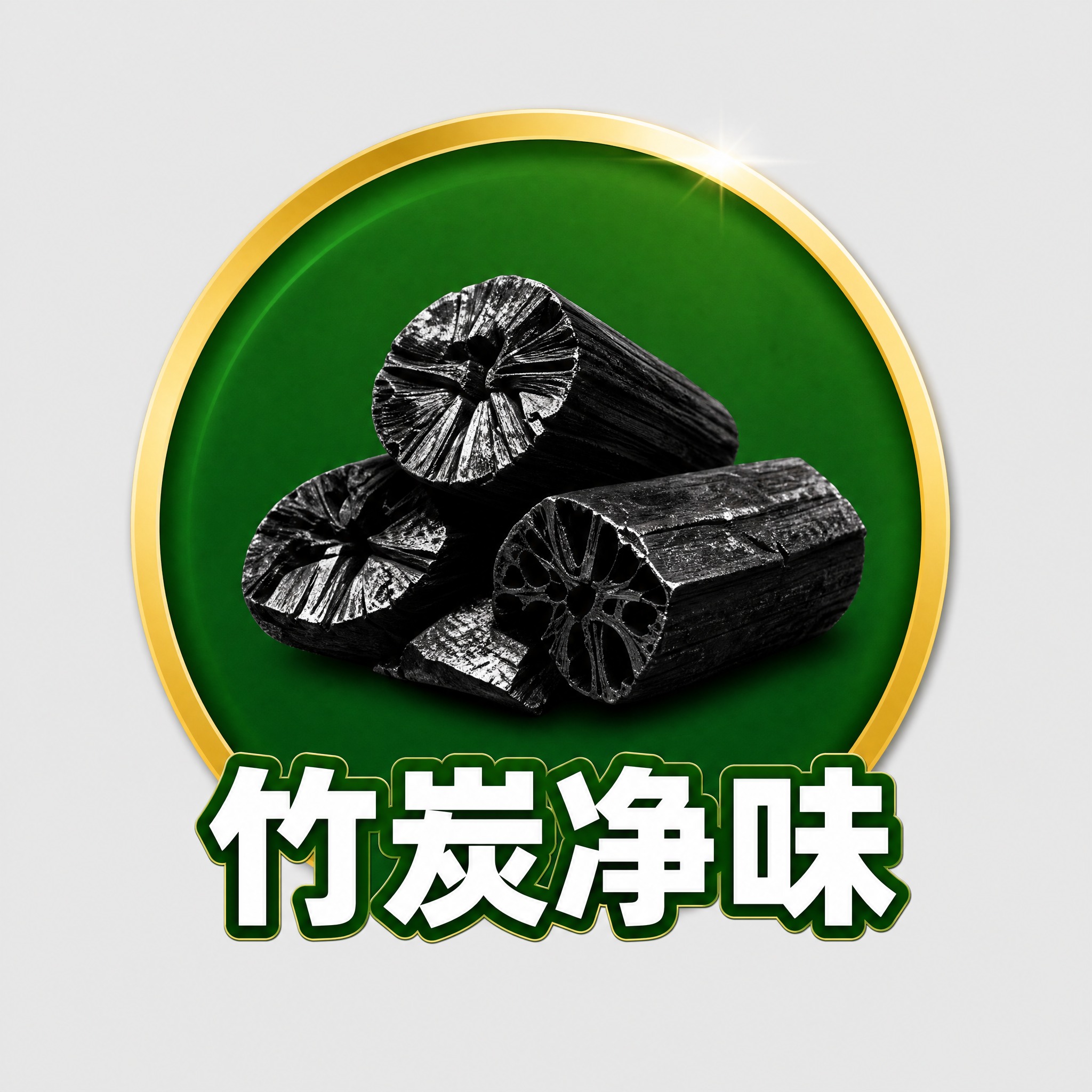 参考图中的配色与图标风格，只绘制一个图标：深绿色圆形徽章，外部… - 图片创意预览