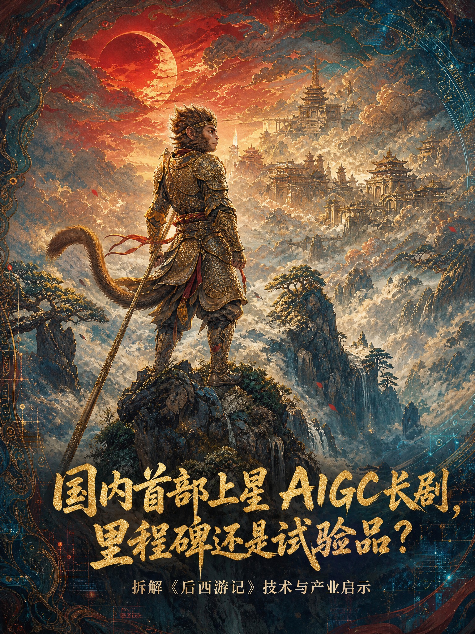 电影级国风神魔插画海报，竖版3:4比例，2K超清。后西游记主题… - 图片创意预览