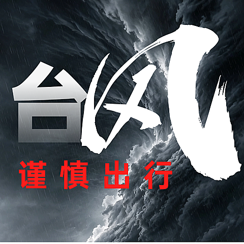 台风预警暴雨洪涝防灾抗灾通知大字手机公众号封面次图