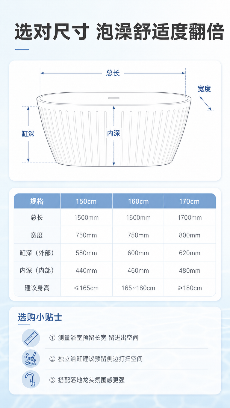[商品] 使用【图1】澜境浮雕独立浴缸；保留白色竖纹肌理、椭圆… - 图片创意预览