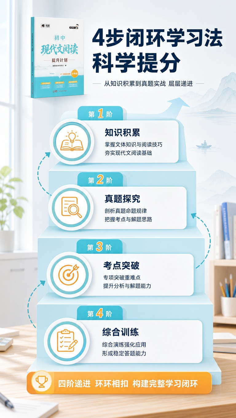 [商品] 使用【图1】初中现代文阅读提升计划中考版教辅书封面元… - 图片创意预览