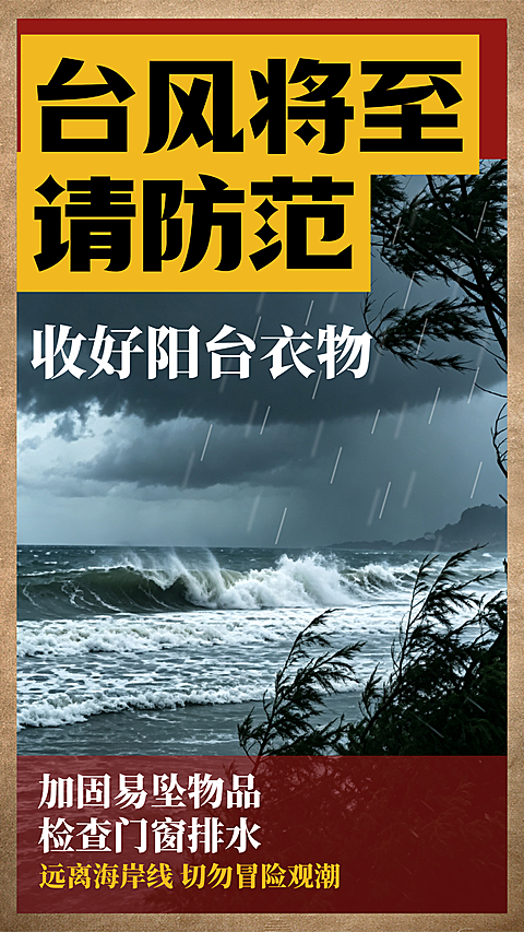 台风防范预警海报