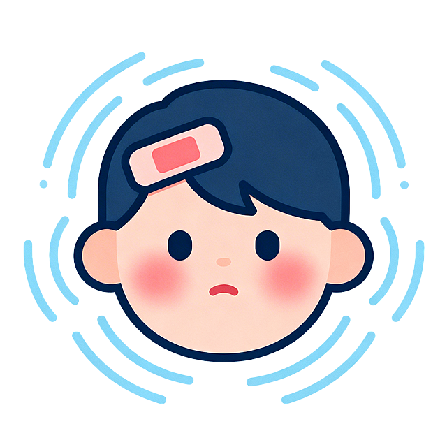 简约扁平化医疗图标插画，主题是低热发烧，表现轻微发热状态，干净简洁的医疗风格，浅蓝色调