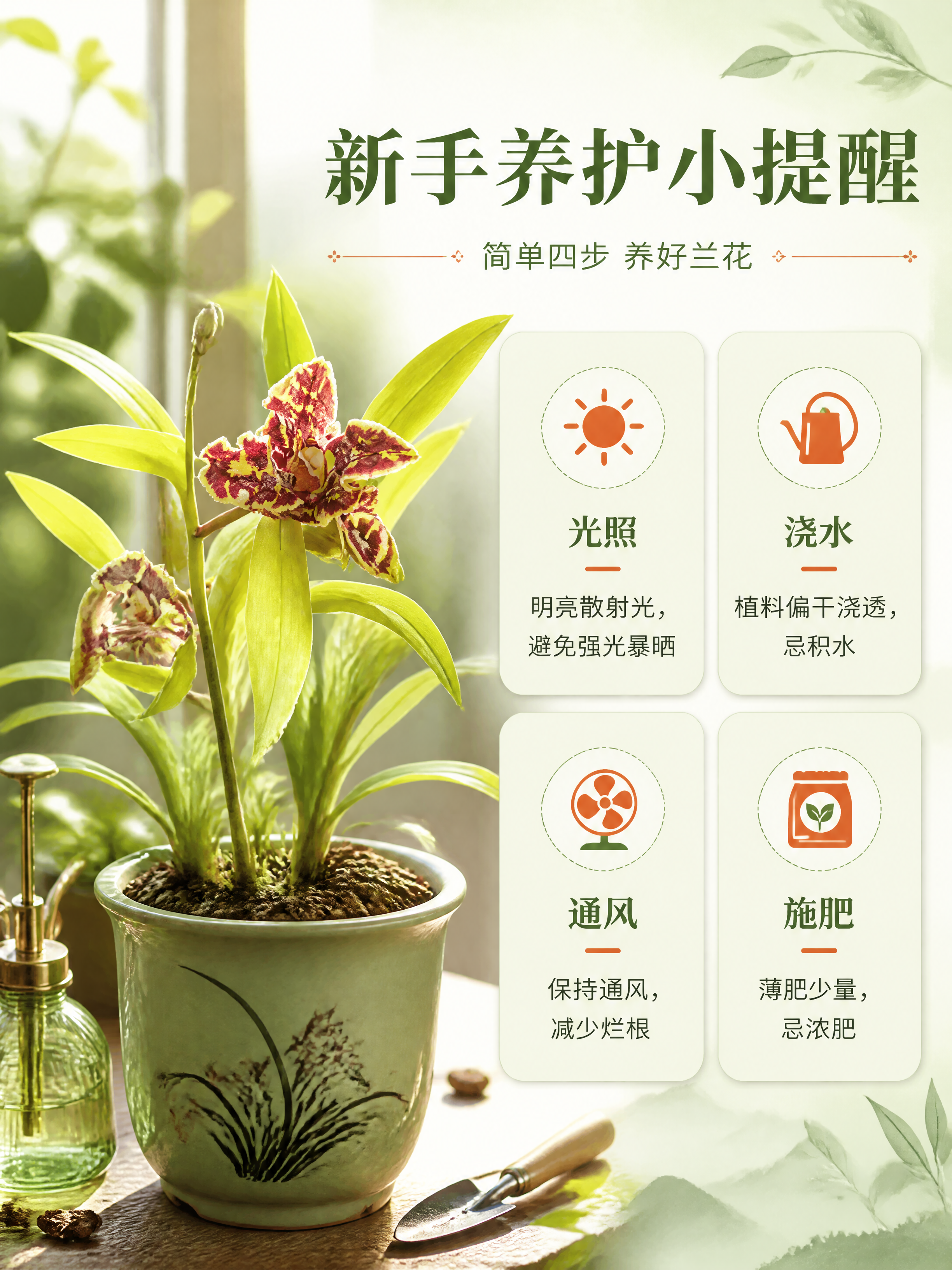 [商品] 使用【图1】大叠彩兰花；保留兰花品种特征和颜色；展示… - 图片创意预览