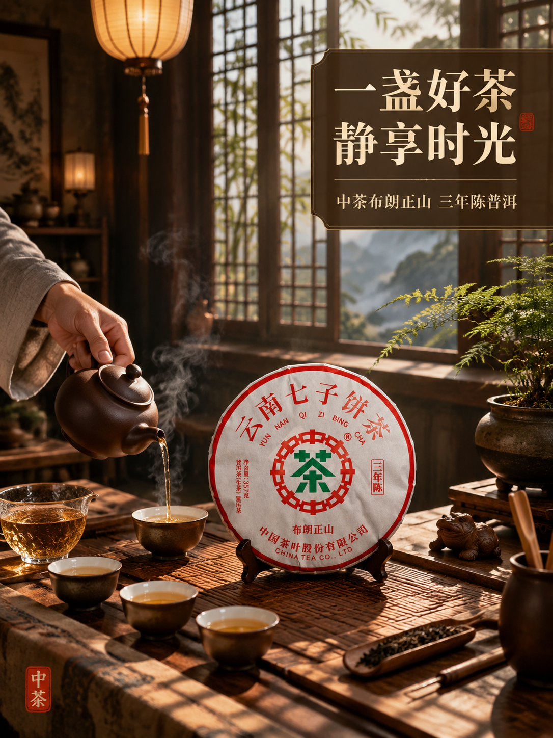 [主图-4] 场景沉浸，中式茶空间品茗场景，沉浸式国风茶生活氛… - 图片创意预览