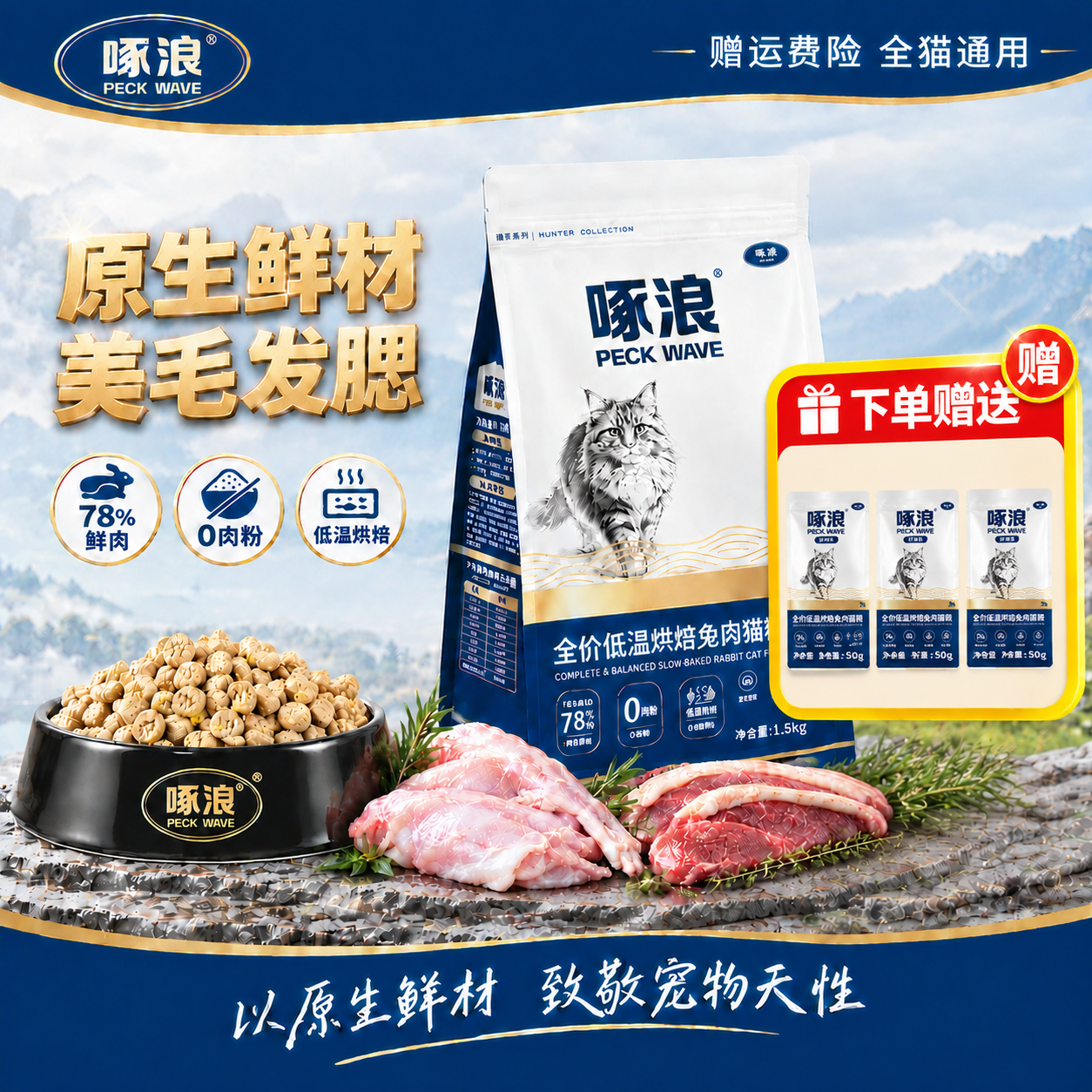 基于image1的电商主图，重新设计右侧赠送试用装区域，参考i… - 图片创意预览