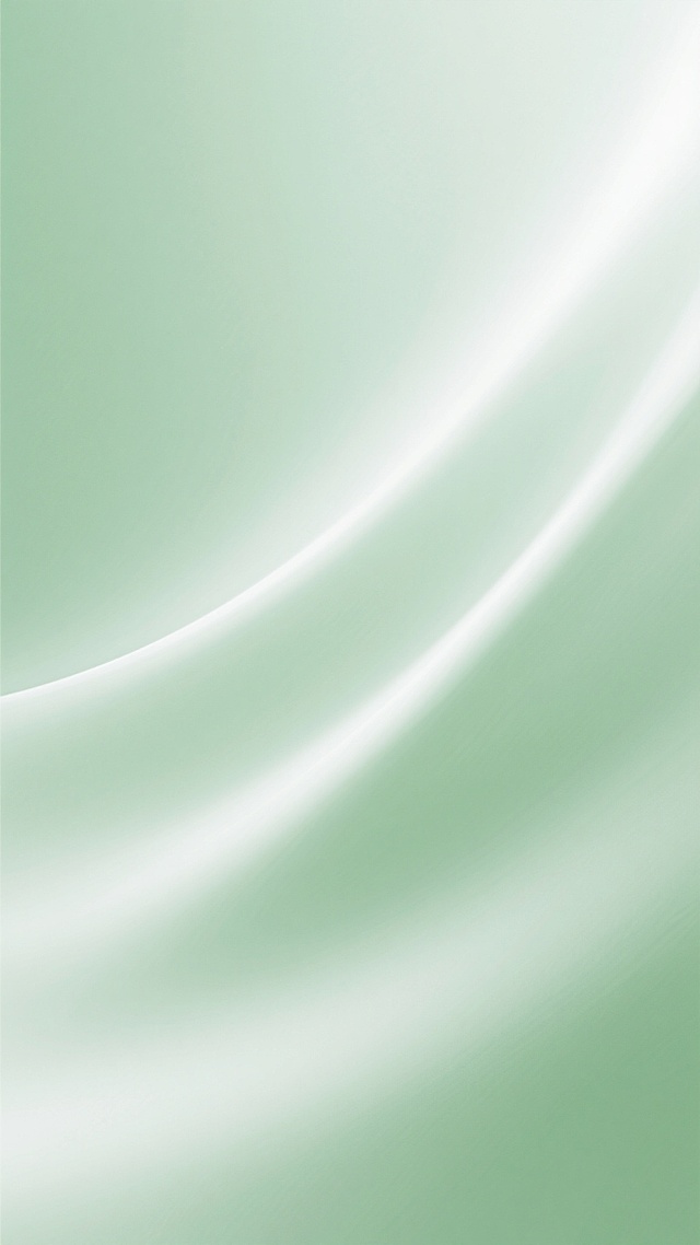 柔和的浅绿色渐变背景，带有流畅的白色光带和模糊的光影效果，整体呈现出清新、通透、柔和的视觉氛围，光线从左上角向右下角倾斜，形成自然的动态感，色彩过渡平滑细腻，充满轻盈的质感。