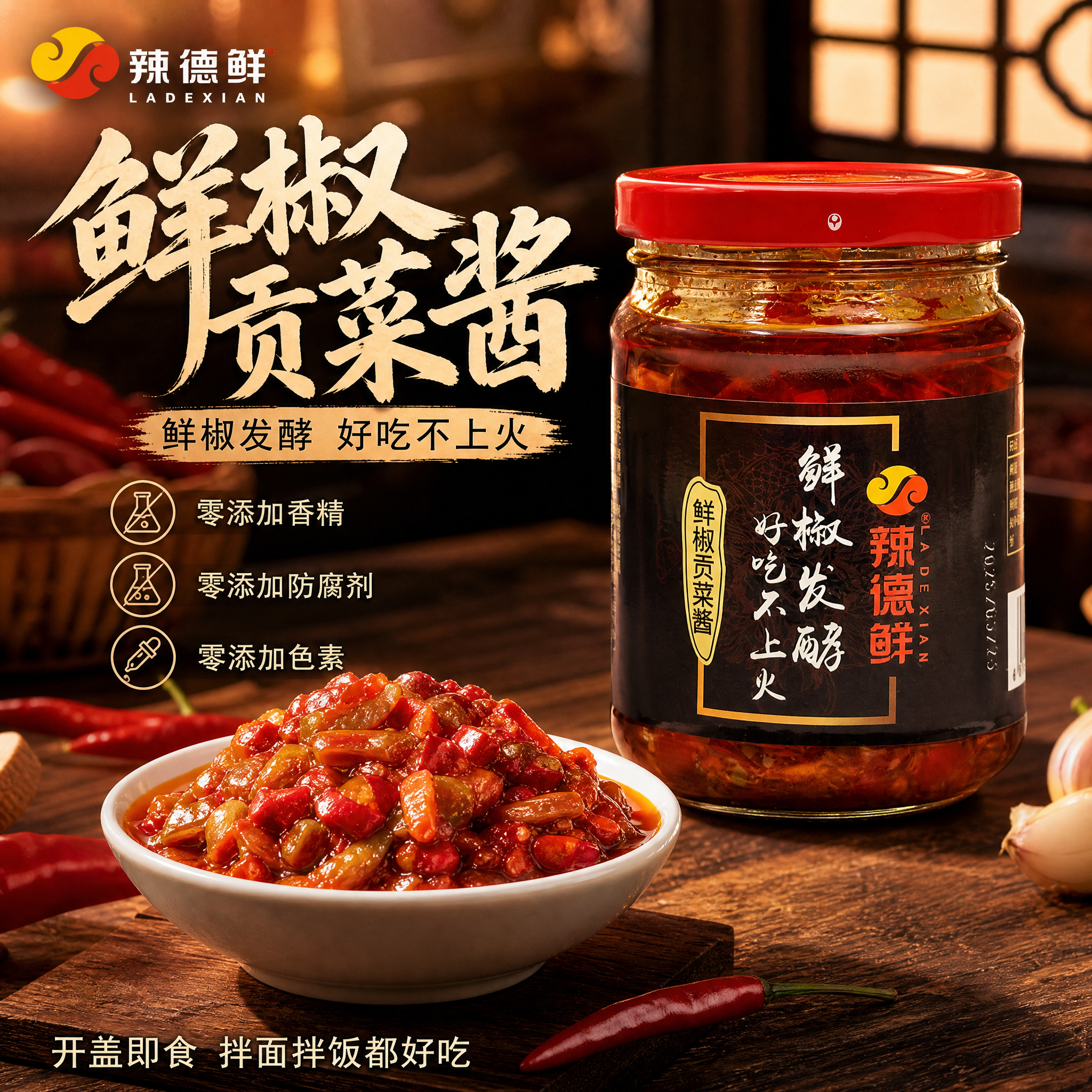[主图-1] 首图点击率 鲜椒贡菜酱食欲诱惑主题。 [统一基调… - 图片创意预览