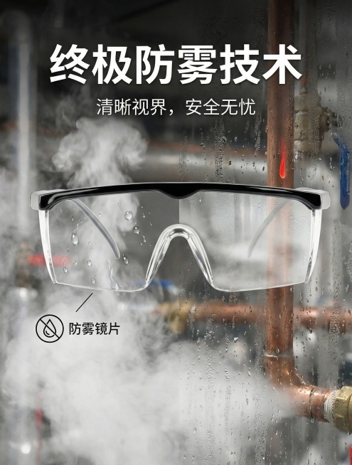 保持眼镜不变 生成一张眼镜防雾的电商场景图预览效果