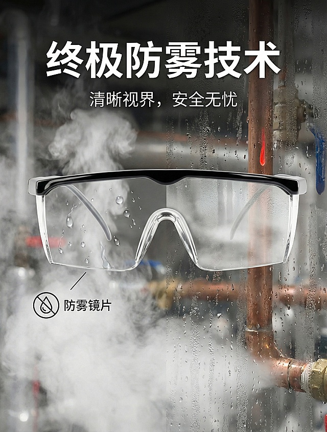 保持眼镜不变 生成一张眼镜防雾的电商场景图