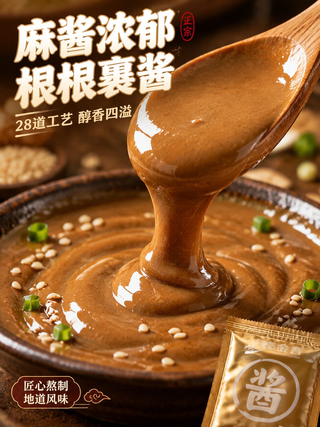 [商品] 使用【图1】酱包素材；保留酱包外观、金色包装、麦金香… - 图片创意预览