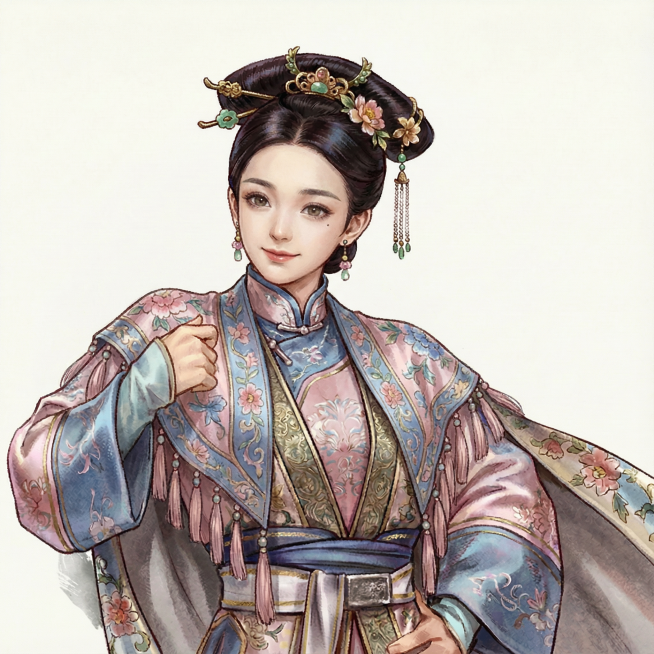 披肩变得更女性化，人物的五官和神情更贴近女明星陈瑶预览效果