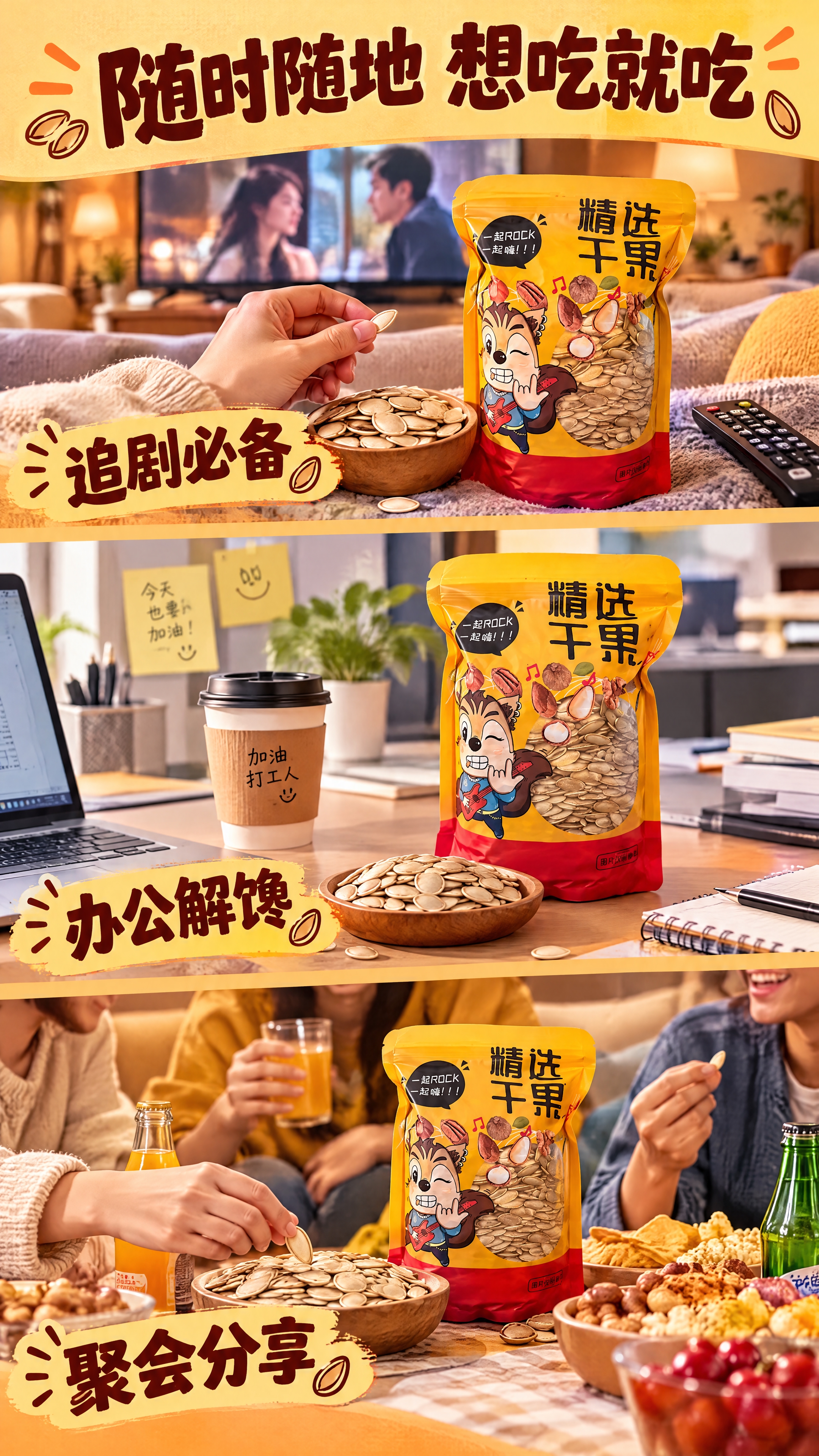 抖音电商9:16竖版详情页第4张-场景种草竖拼三段。从上至下分… - 图片创意预览