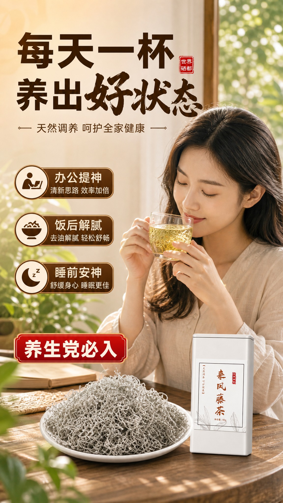 [商品] 使用【图1】来凤藤茶65g白色袋装产品；保留白色包装… - 图片创意预览