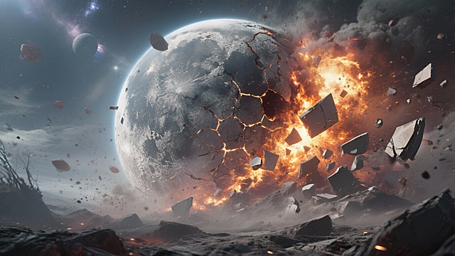帮我生成50张关于月亮或者星球的图片