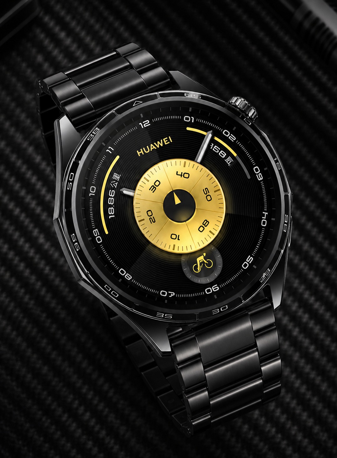 华为WATCH GT6 46mm雅丹黑智能手表，黑色三株钛金属… - 图片创意预览