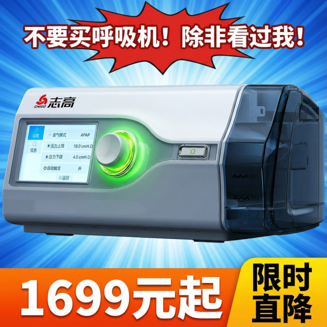 这是我的产品图。帮我生成5张天猫电商主图、5张直通车图。主图要求带场景性质；直通车图的图片形式不限，要求就是吸引眼球、超高点击率。主文案是：不要买呼吸机！除非看过我！副文案是：升级芯片 2026新款预览效果