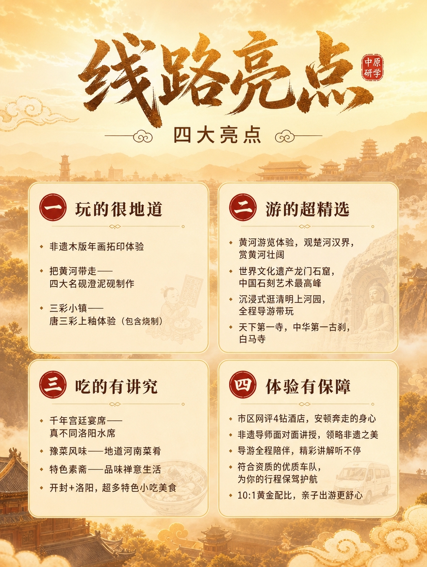 [商品] 旅游线路亮点页，使用参考图的视觉风格、字体、配色、组… - 图片创意预览