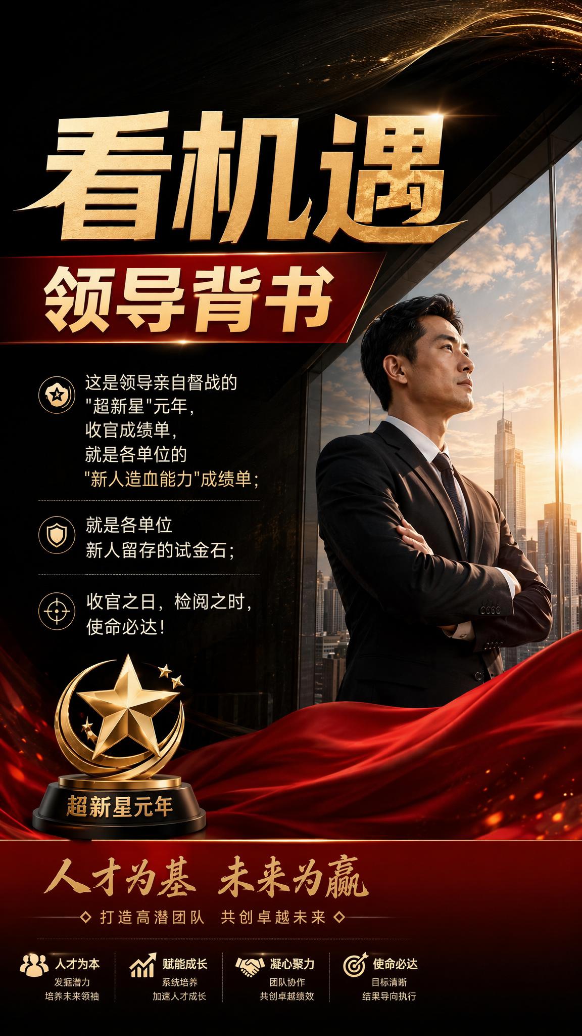 商务风企业宣传竖版海报，去掉左上角"卓越集团 ZHUOYUE… - 图片创意预览
