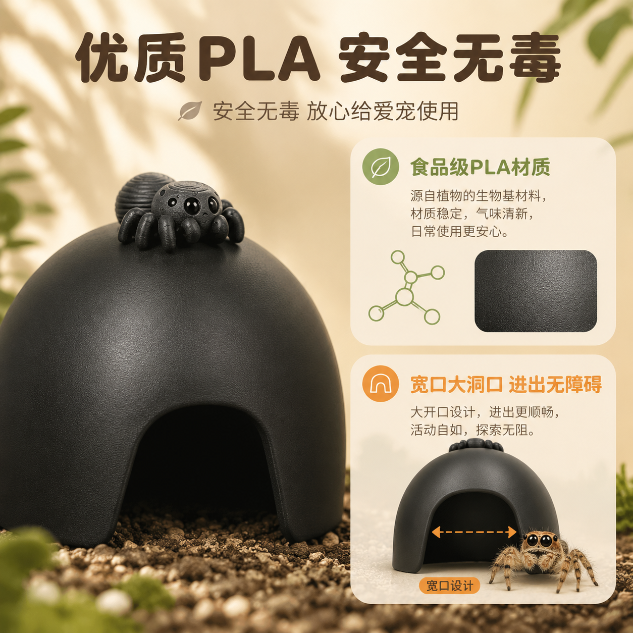 [主图-3] 材质与安全：优质PLA材质安全无毒卖点，核心传达… - 图片创意预览