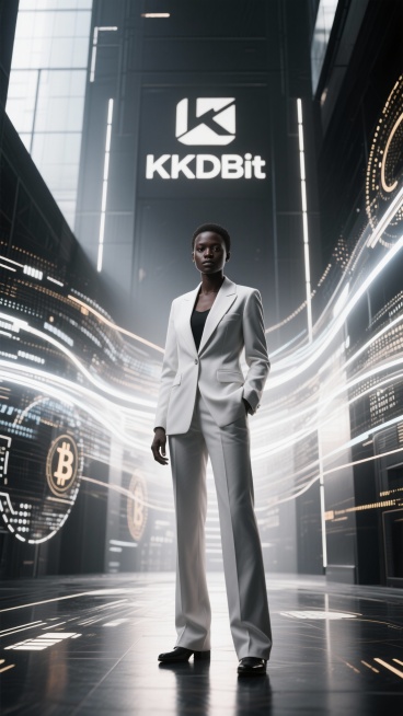 Full-body shot of a confident Congolese man or woman standing in a futuristic blockchain environment预览效果