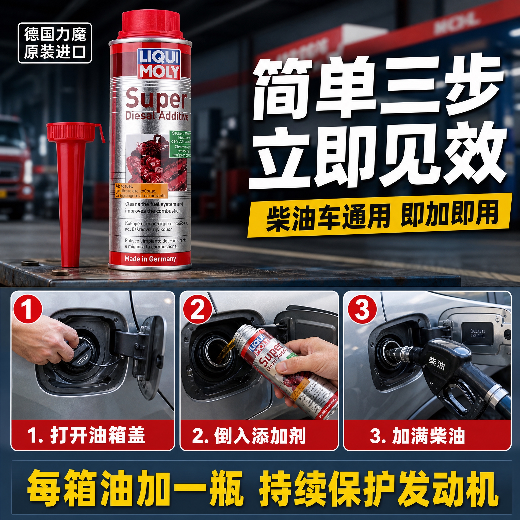 [主图-3] 使用场景与操作图，主题为简单三步 使用便捷 柴油… - 图片创意预览