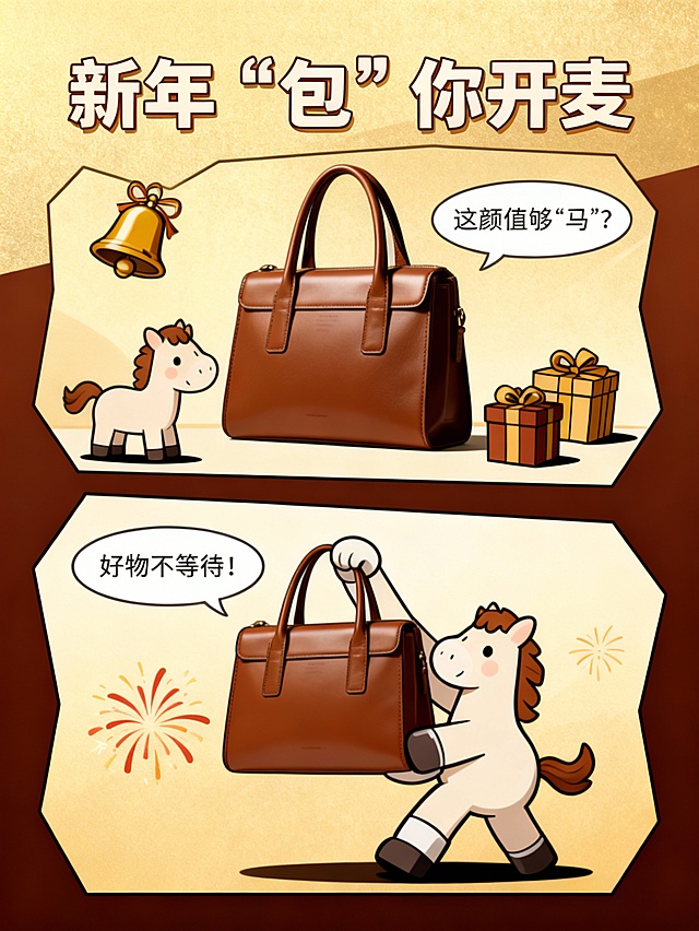 新年‘包’你开麦 | 棕色手提包