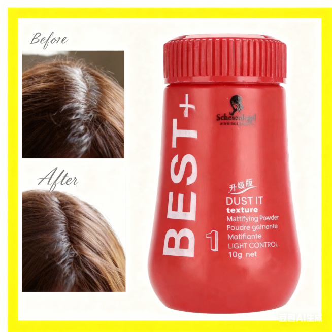 去除图片右下角的“豆包AI生成”文字水印，保留商品主体和before after对比图以及黄色边框，保持背景为白色，不改变图片原有内容和构图，画质清晰预览效果