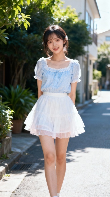 生成50张漂亮小姐姐全身照片，穿超短裙的，单张单张，不要合集预览效果