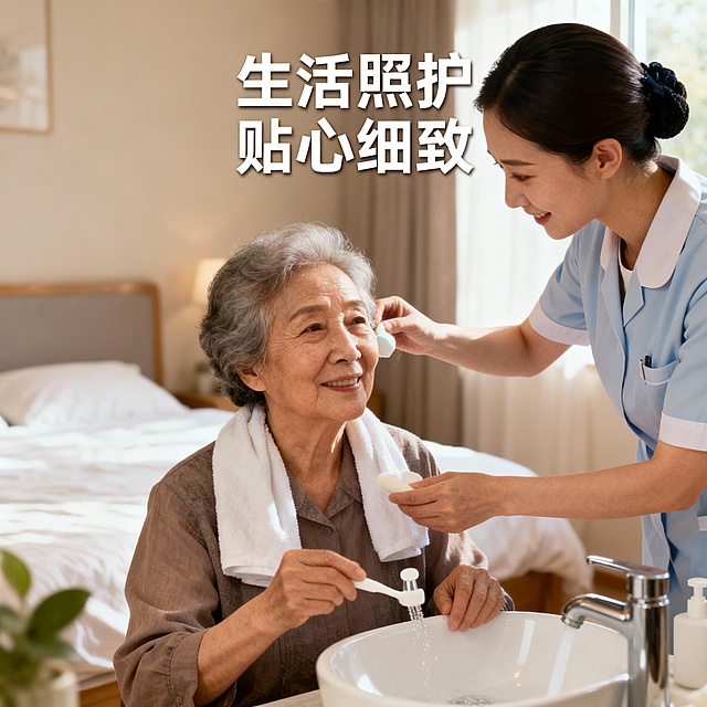 做一套关于居家照护的主图*1张+轮播图*3张+具体服务项目：家务+做饭、3小时家务+做饭、4小时家务+做饭、生活照护、半自理长者长期照护、长期卧床失能照护，单图片大小500KB以下