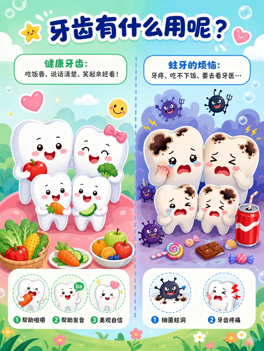 [商品] 无实物商品，为儿童口腔卫生科普插画设计。 [画面]… - 图片创意预览