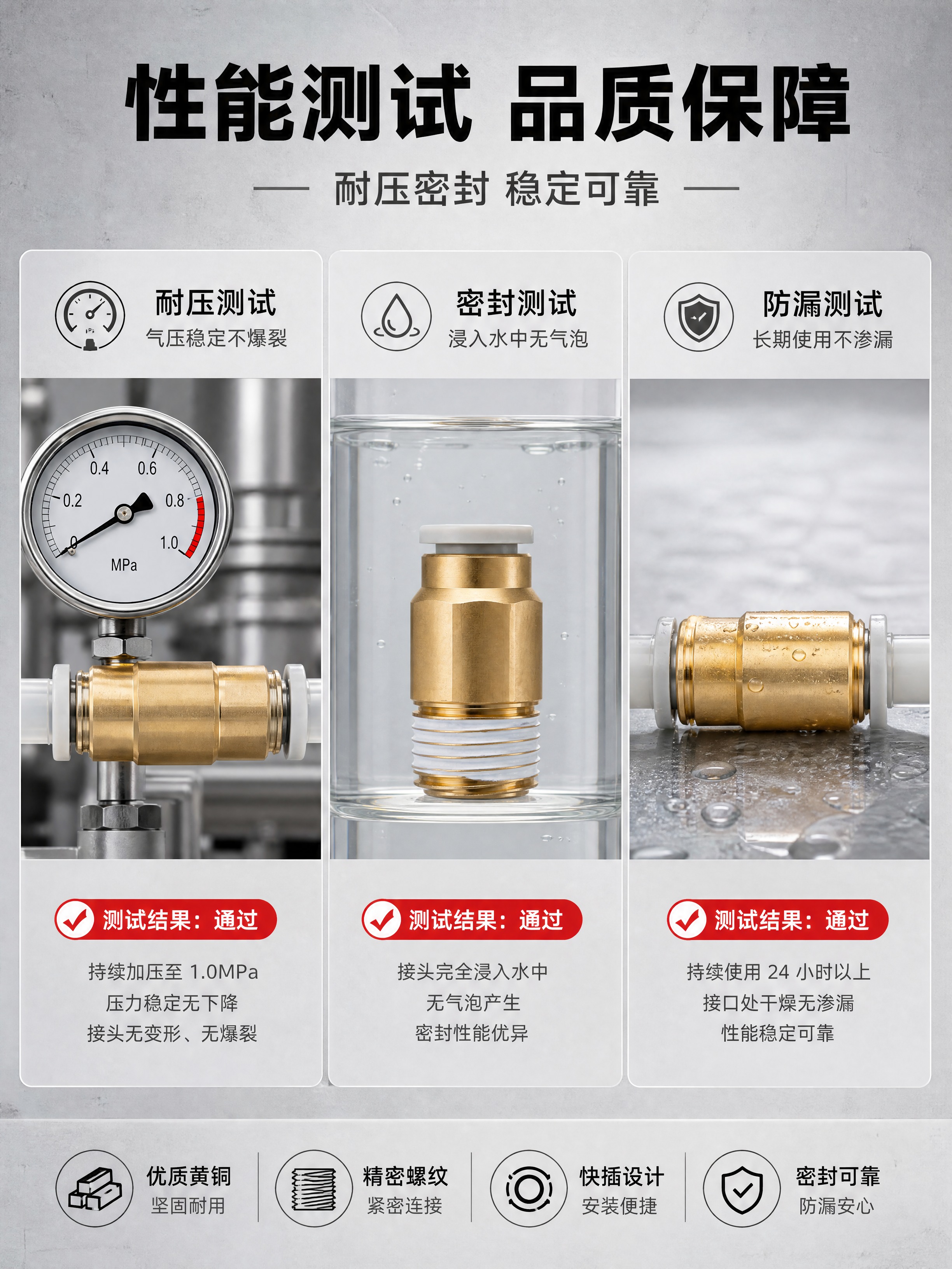 [商品] 使用【图2】【图3】黄铜快插接头；保留黄铜材质、螺纹… - 图片创意预览