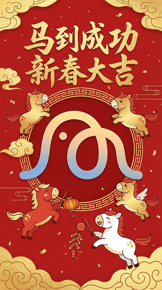 这是我们APP的logo，帮我生成一个我们APP的红包封面吧，设计格式按微信红包封面的格式，风格要马年新春的