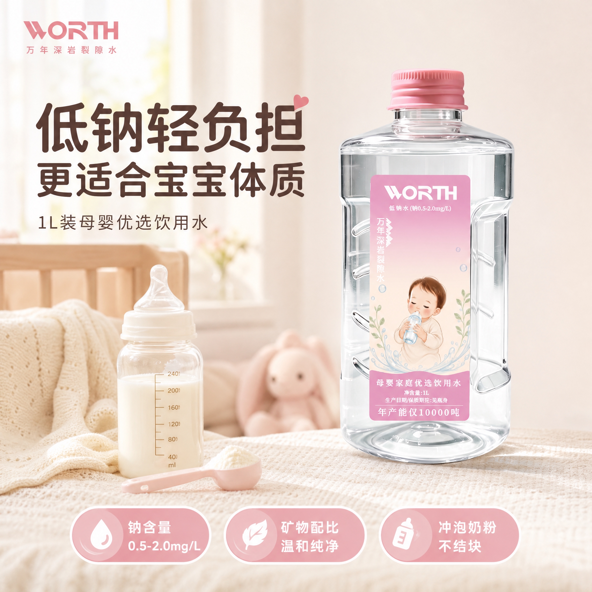[主图-1] 母婴低钠饮用水首图 突出低钠轻负担更适合宝宝体质… - 图片创意预览