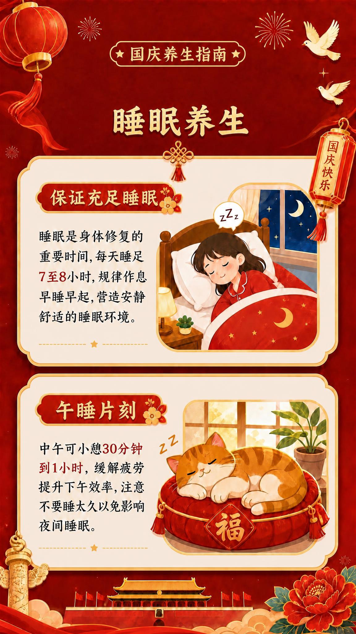 参考原图，将中间的金色大标题'睡眠养生'字号缩小，明显小于封面… - 图片创意预览