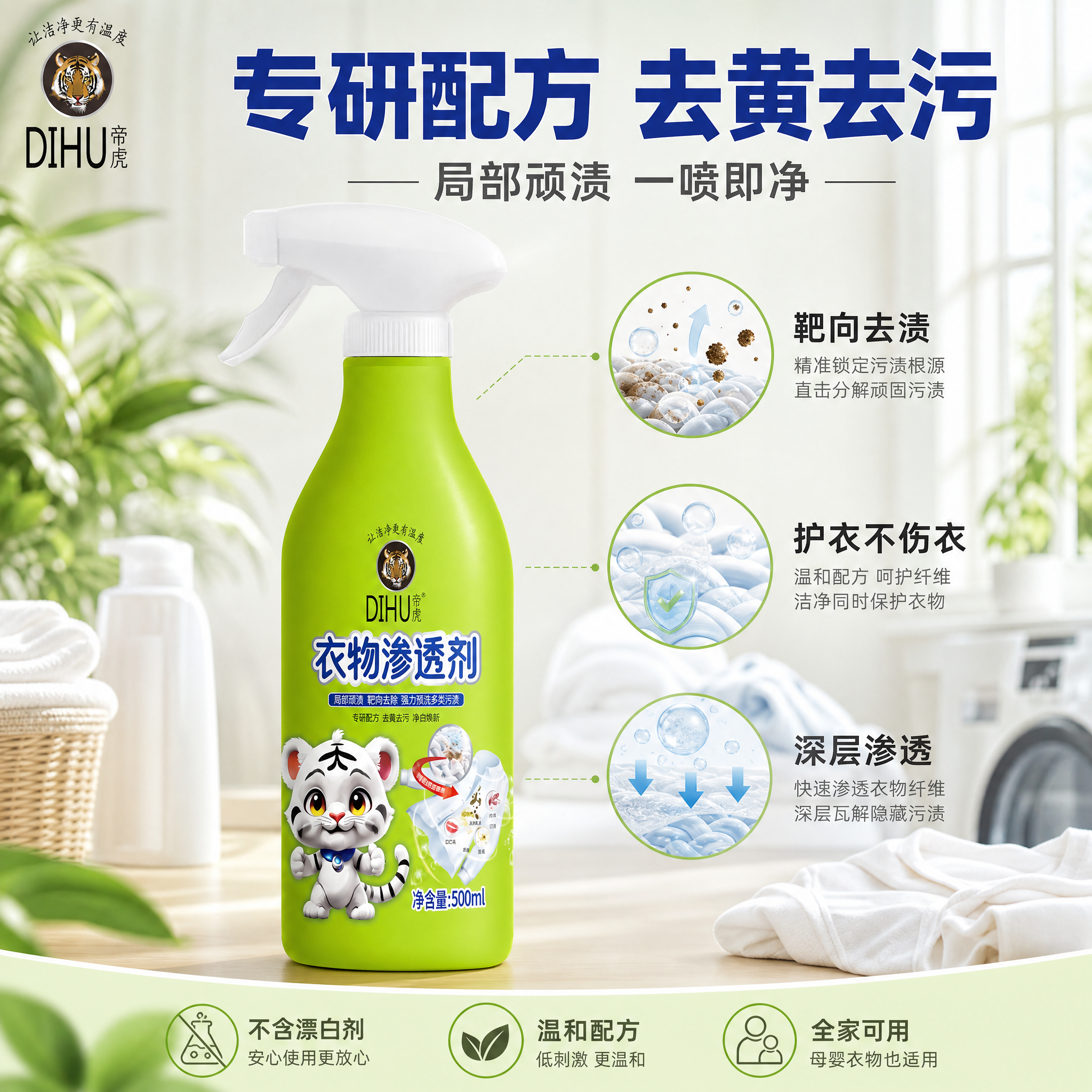 [单张主图] 帝虎衣物渗透剂 淘宝天猫爆款主图 1张 1:1… - 图片创意预览