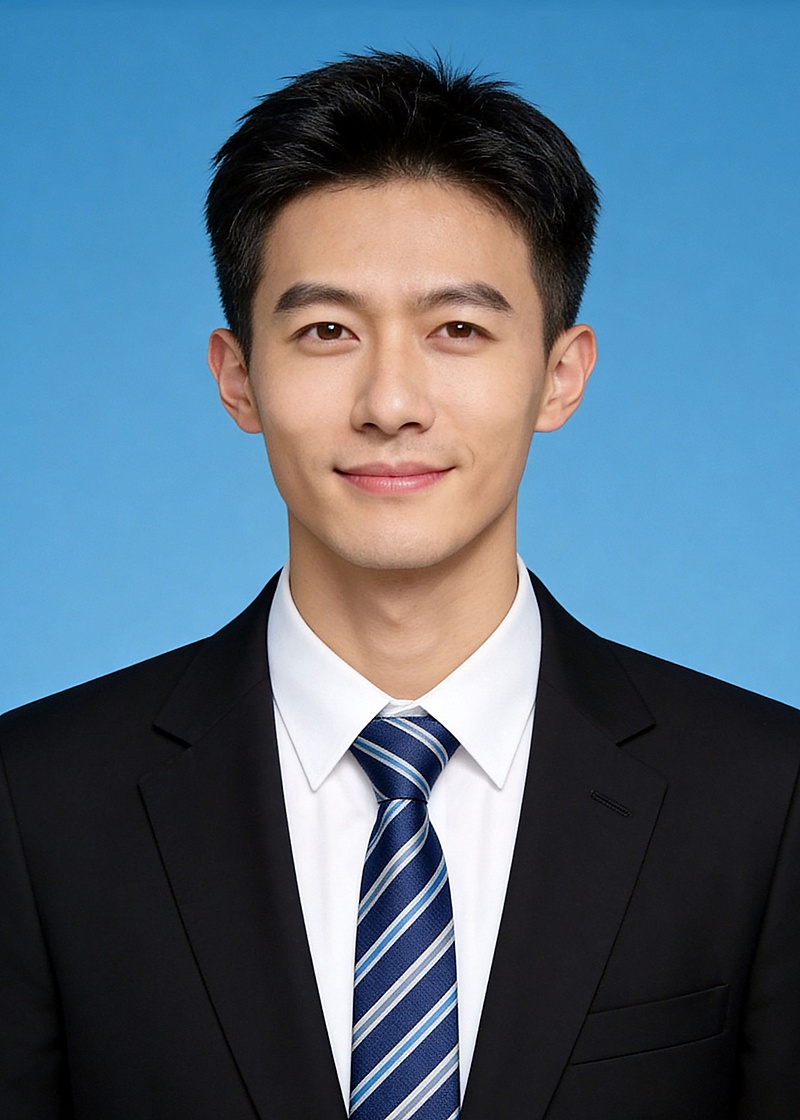 黑色西装条纹领带正式风男性证件照