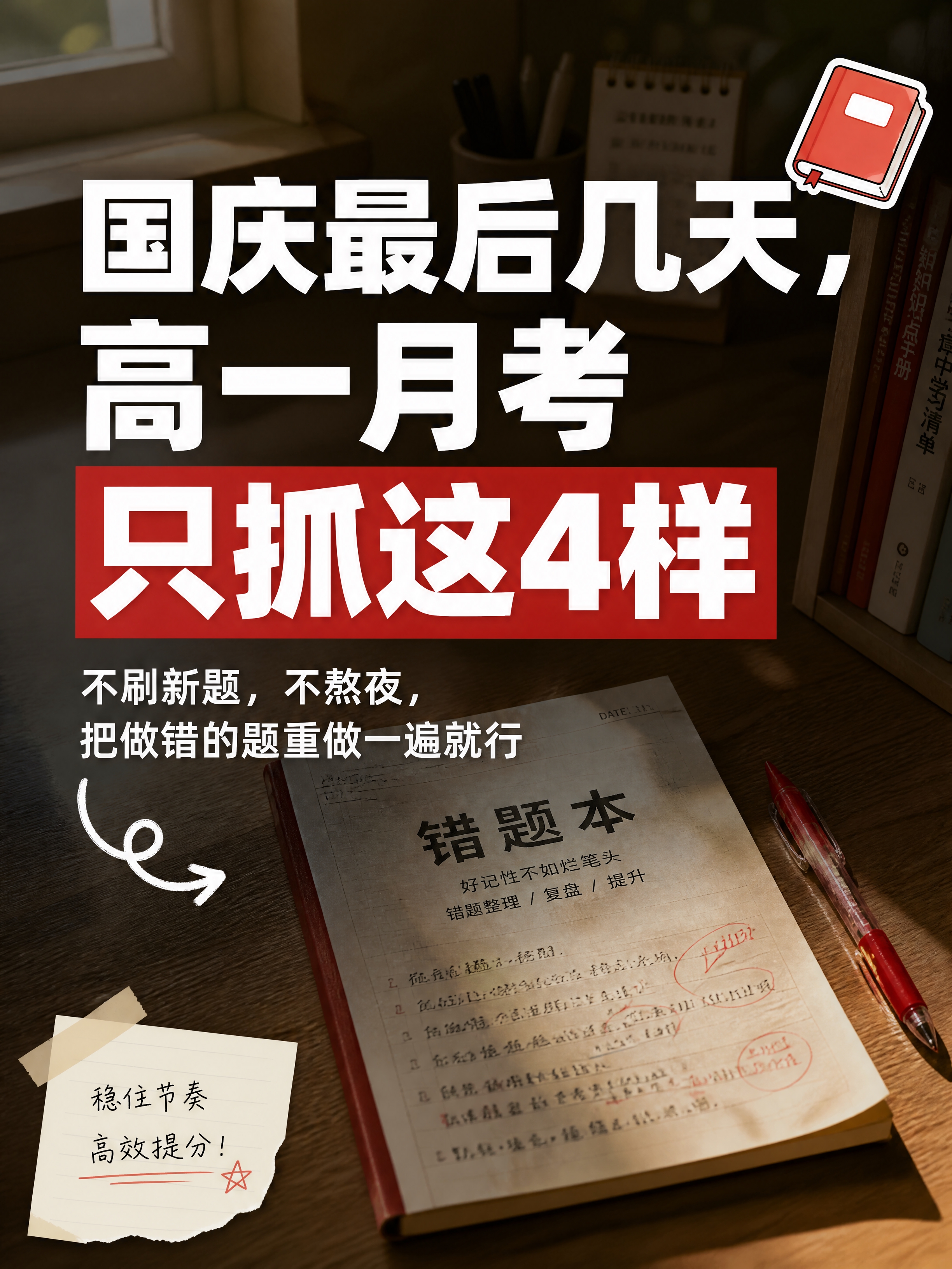 小红书笔记大字封面，配图大字，手账拼贴学习风，版式精美，小红书… - 图片创意预览