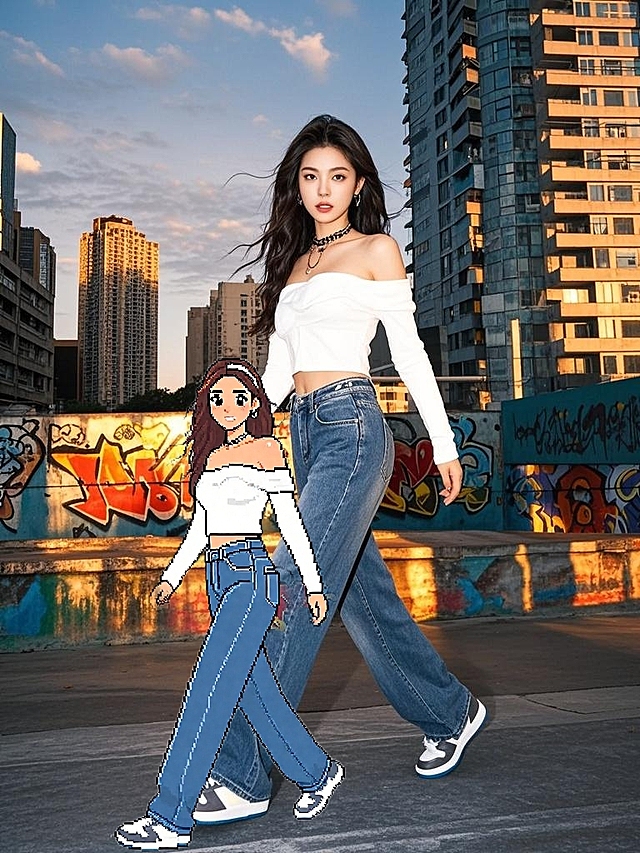 卡通8bit像素风格