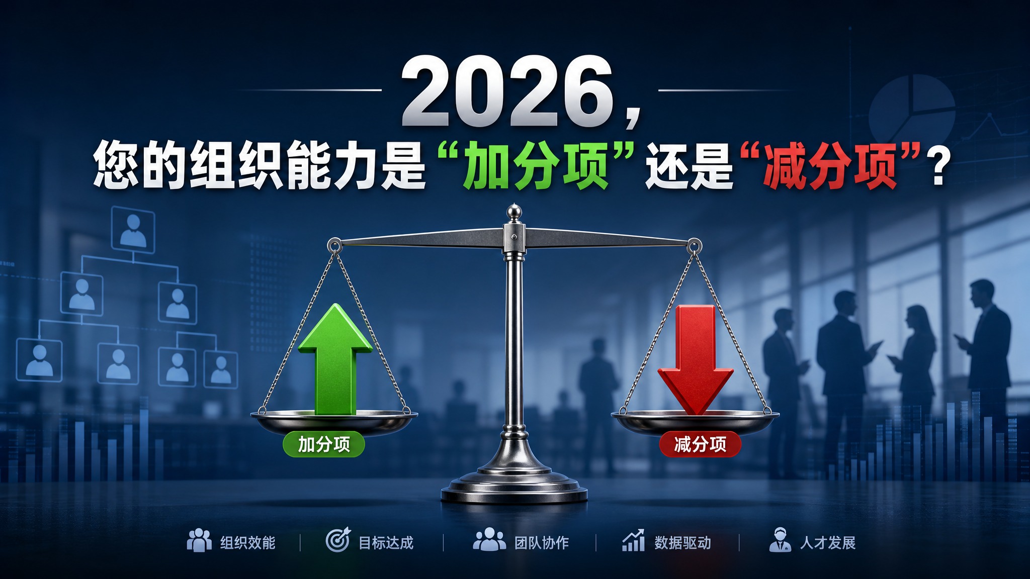 微信公众号封面图，商务职场风格，主题文字为"2026，您的组织… - 图片创意预览